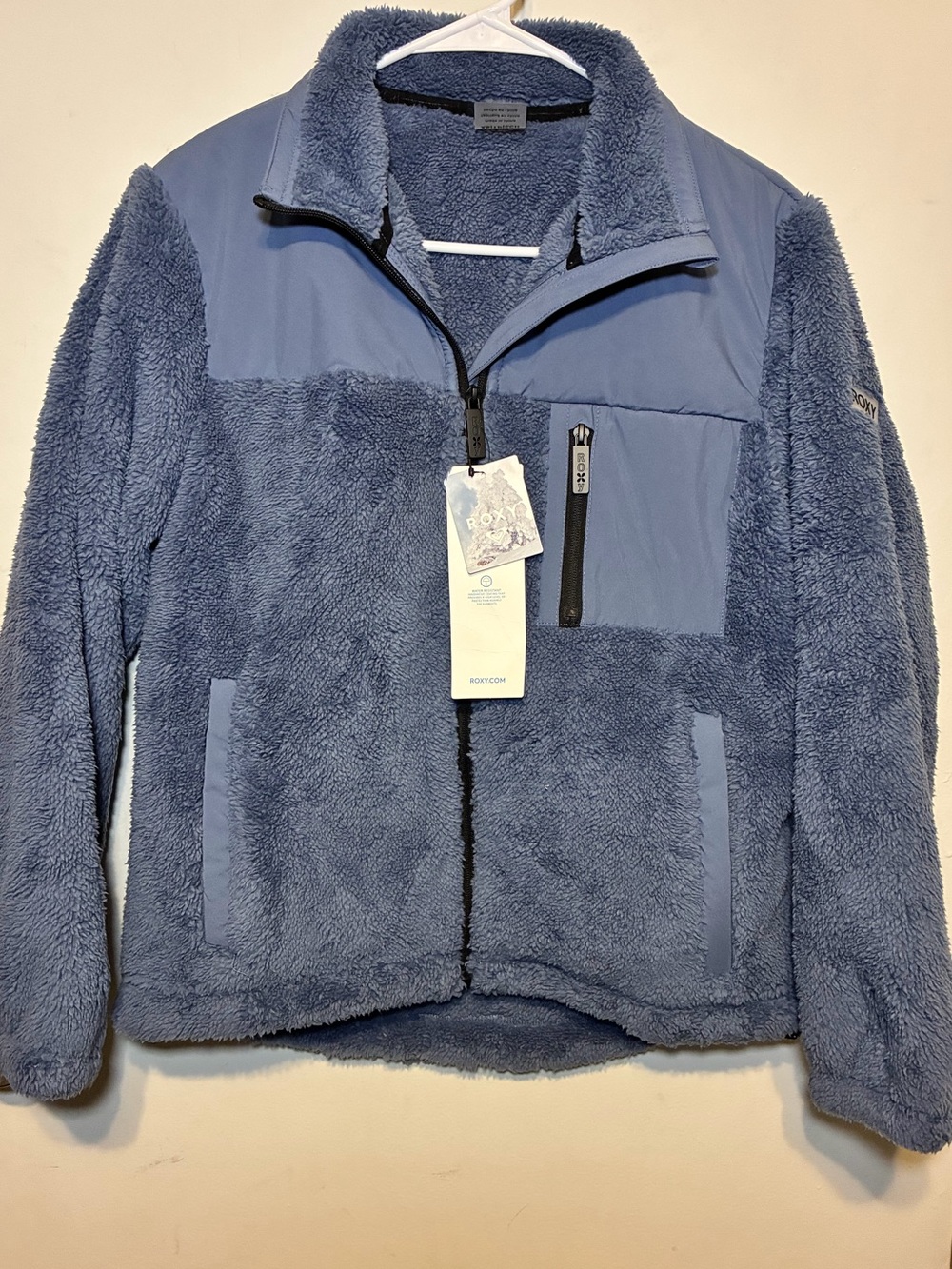 Roxy Dusty Blue Sherpa Puffer Jacket